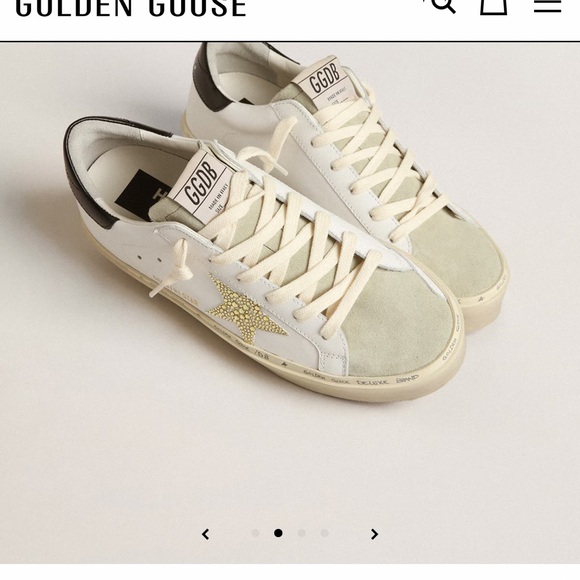 Golden Goose Shoes - Golden Goose Hi Star Sneakers in Cream,White & Gold Crystal StarTaormina Italy!